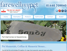 Tablet Screenshot of farewellmypet.co.uk